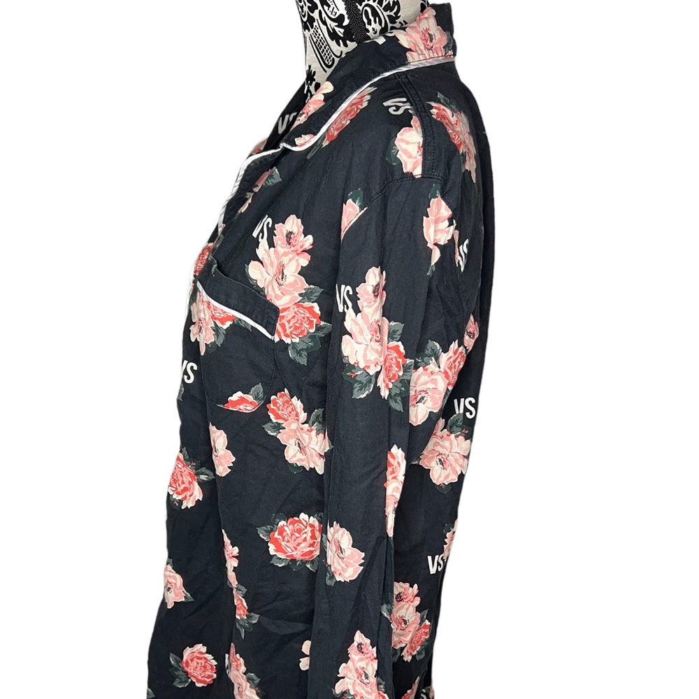 Victoria Secret Roses Print Robe Size Medium - Picture 3 of 11